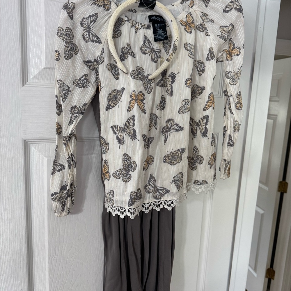 Cynthia Rowley Butterfly Print Top and pants -7/8